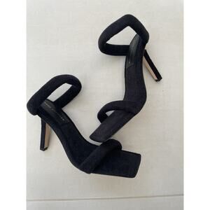 Good American Sandals Slip On Heels Slides Terry Cloth